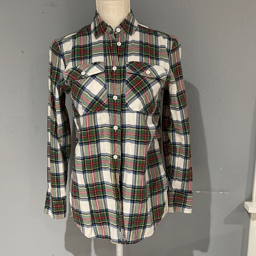 J Crew soft plaid button down